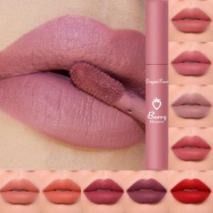 1PC Makeup Matte Nude Liquid Lipstick 12 Colors Waterproof Long Lasting Lip Gloss Sexy Red Pink Velvet Lipsticks Women Cosmetic