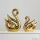 Gold Animal Figurines Gift Modern Home Decoration Resin Room Decor Swan Statues and Statues Wedding Figurine Desk Accessories