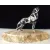 Loup hurlant Sculpture en verre soufflé à la main