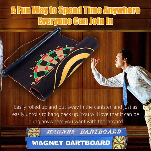 Magnetic Dart Board for Kids and Adults with 6pcs Safe Darts, Best Toys Gift for Age 4 5 6 7 8 9 10 11 12 Year Old Boys