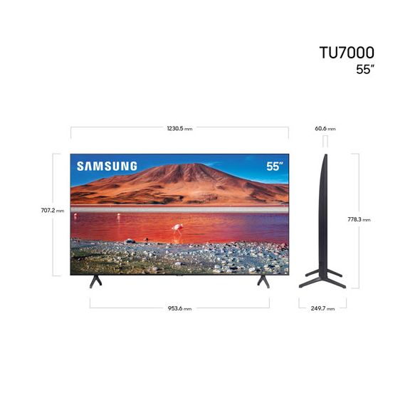 Samsung 55 4K UHD HDR LED Tizen Smart TV (UN55TU7000FXZC) - Titan Grey