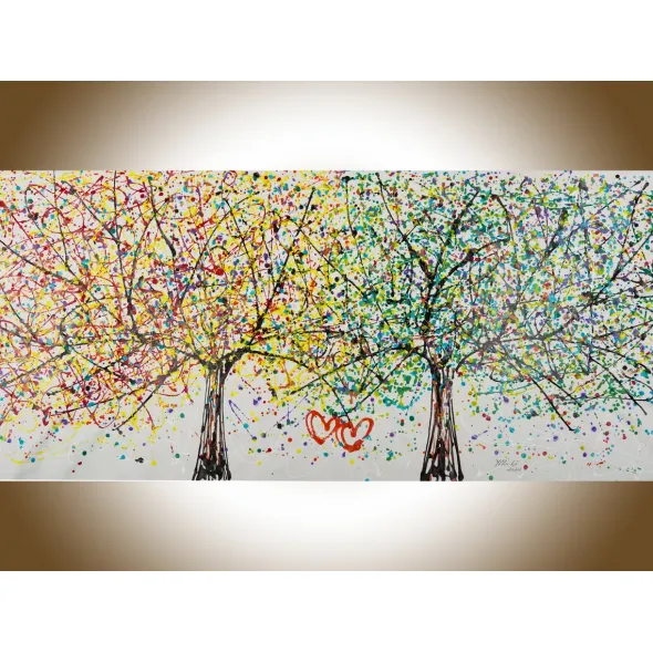 72 Tree painting love heart painting Canvas art by YIQI LI
