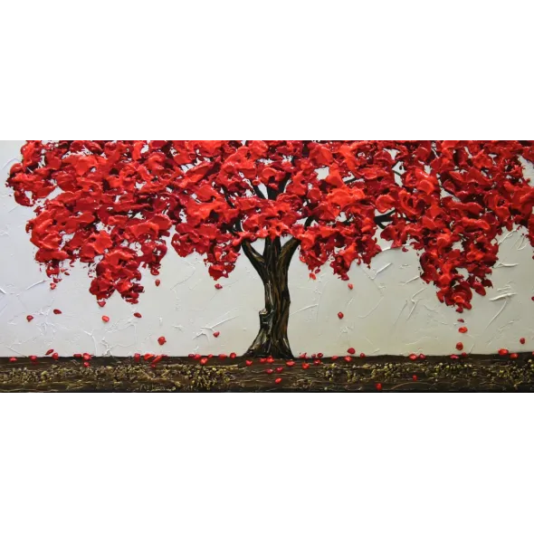 Fall Tree Painting, Blossom Tree Art, Tree of Life, Abstract Tree Art, Textured Tree Art, Abstract Landscape, Large Wall Art by Nata