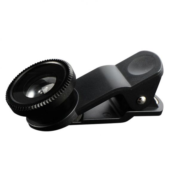Fisheye – lentille Macro acrylique/verre grand Angle, lentille externe 3 en 1 pour téléphone portable