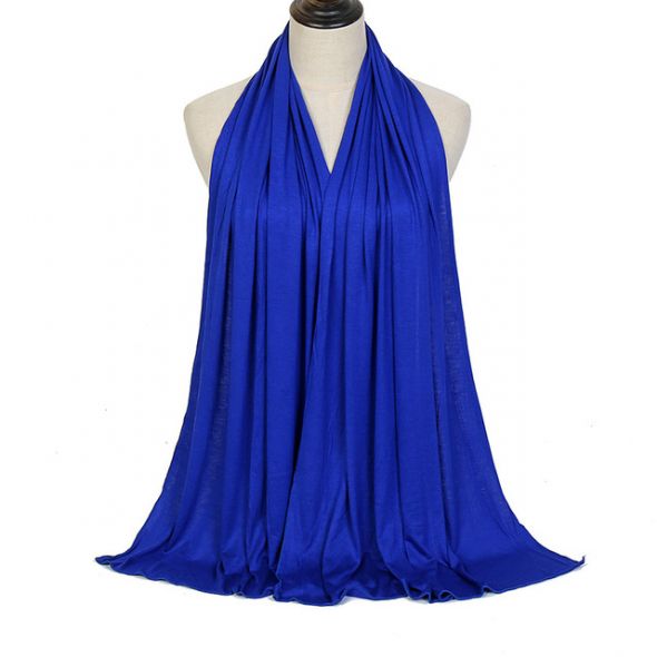 Foulard Hijab en Jersey pour Femme, Vêtement en Coton, Longue Écharpe, Châle Musulman, Uni, Doux, Turban, Bandeau Africain, 170x60cm