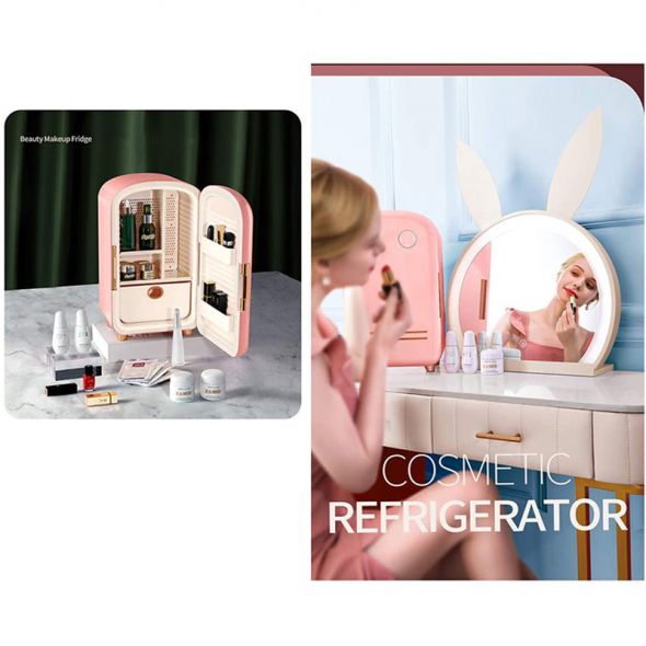 Mini réfrigérateur 12L professionnel pour maquillage de beauté, réfrigérateur plus chaud, portable, cosmétiques pour soins de la peau