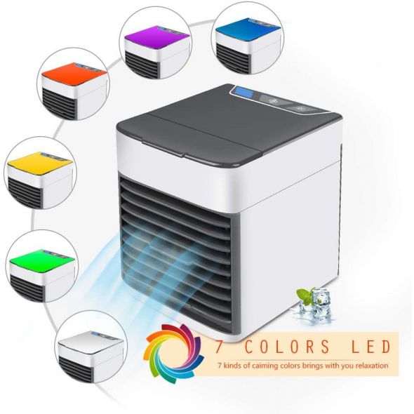2023 New USB Portable Colorful Air Conditioning Air Conditioner Air Cooler Fan Water Cooling Fan For Room Office Desk