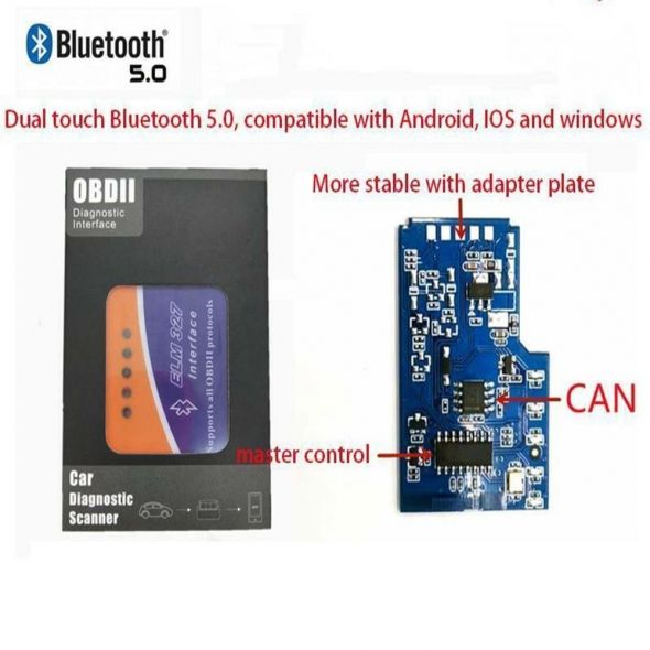 ELM327 EOBD Bluetooth Diagnostic OBD2 Car Engine Scanner Tool Fault Code Reader