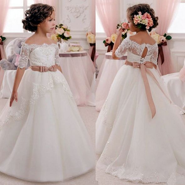 Gorgeous Lace Wedding Flower Girl Dresses