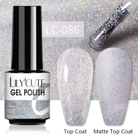 LILYCUTE 7ML Nail Gel Polish Glitter Semi-permanent UV LED Gel