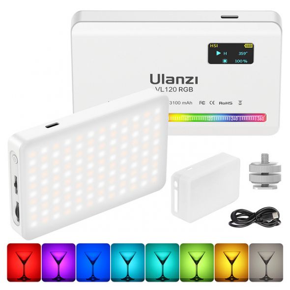 Lampe de photographie LED Ulanzi VL120, éclairage à intensité variable