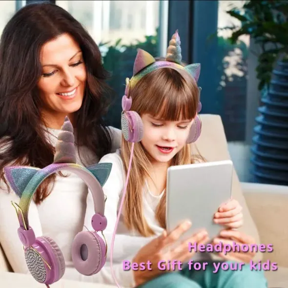 Dolls surprise Cute Unicorn Wired Headphone With Microphone