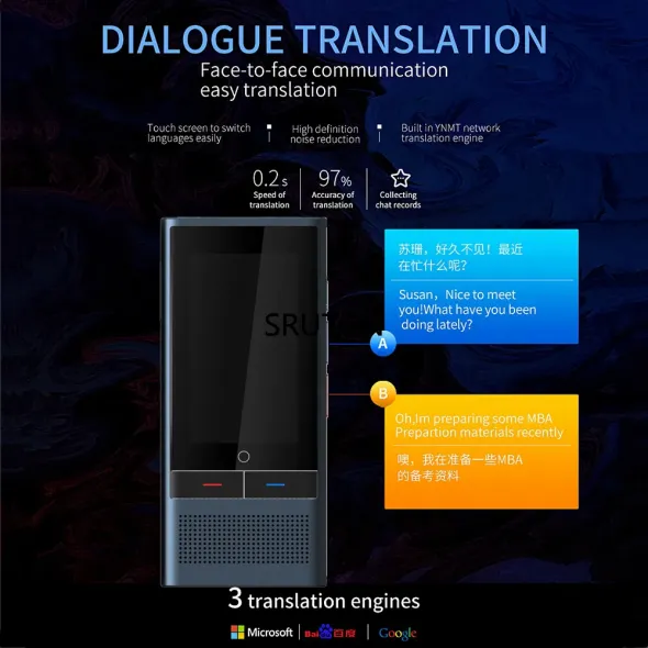 Traducteur vocal intelligent Internet 4G, 117 langues