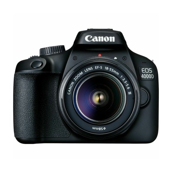 Canon EOS 4000D with EF-S 18-55mm f3.5-5.6 III Lens + 32GB + EXT BATT Bundle