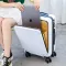 KLQDZMS 20"24" Inch High Quality Unisex Hand Luggage New Front Open Cover Large Capacity Silent Universal Wheel Suitcase