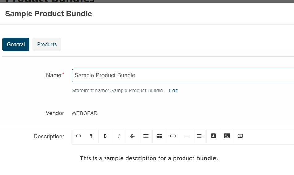 sample product bundles